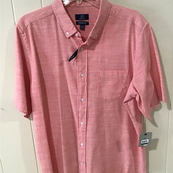 Men’s Shirt, George, Button Front Shirt, Size Large 42-44, Peach Color, New with - Picture 4 of 4